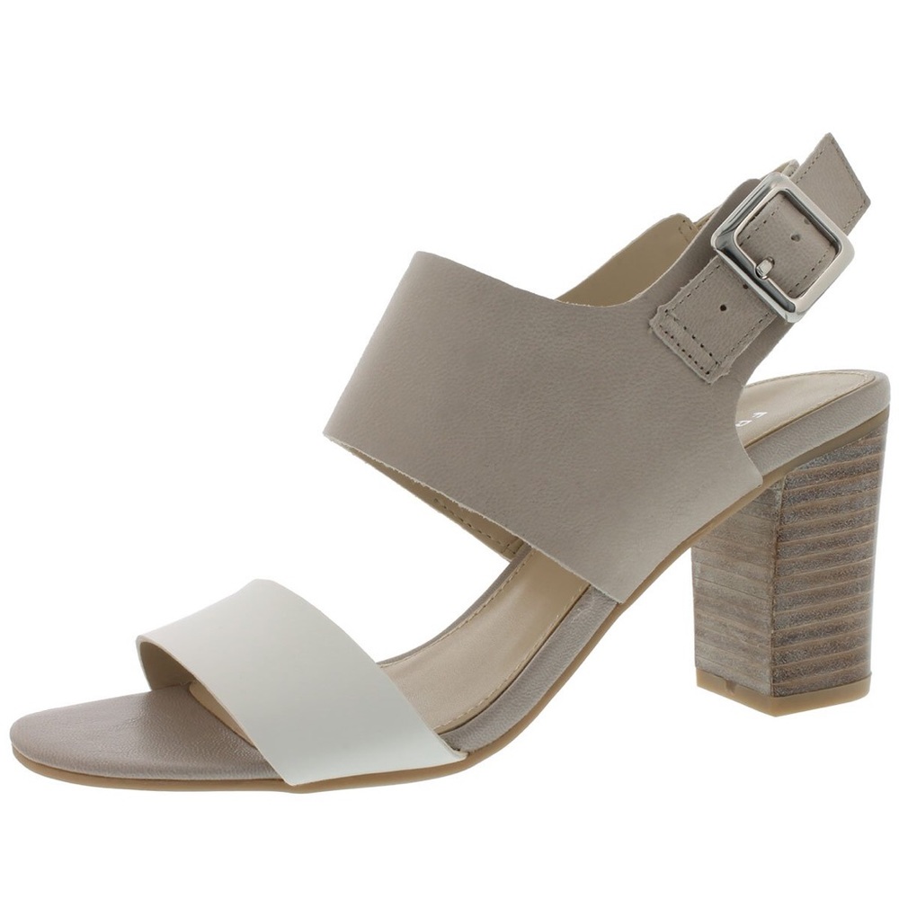 Franco Sarto Gothic Block Heel Open Toe Sandal